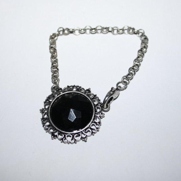 Beautiful silver and black 6.75" - Picture 1 of 4
